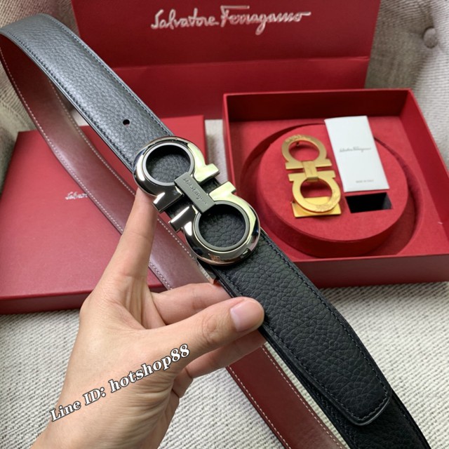 菲拉格慕男女士皮帶 Ferragamo雙扣高端禮盒腰帶  jjp2120